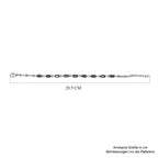 Rotes Granat Armband, ca. 19 cm, Edelstahl, ca. 5.23 ct