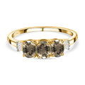 AAA Turkizit und weißer Diamant P1 Ring, 585 Gelbgold (Größe 17.00) ca. 2.71 ct