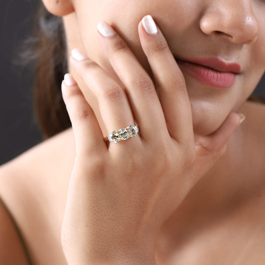 AAA Turkizit und weißer Diamant P1 Ring, 585 Gelbgold ca. 2.71 ct