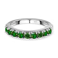 Natürlicher Chromdiopsid-Ring, 925 Silber platiniert (Größe 17.00) ca. 1,18 ct