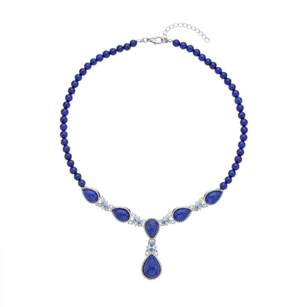 Lapislazuli Halskette, ca. 45 cm, ca. 164.00 ct