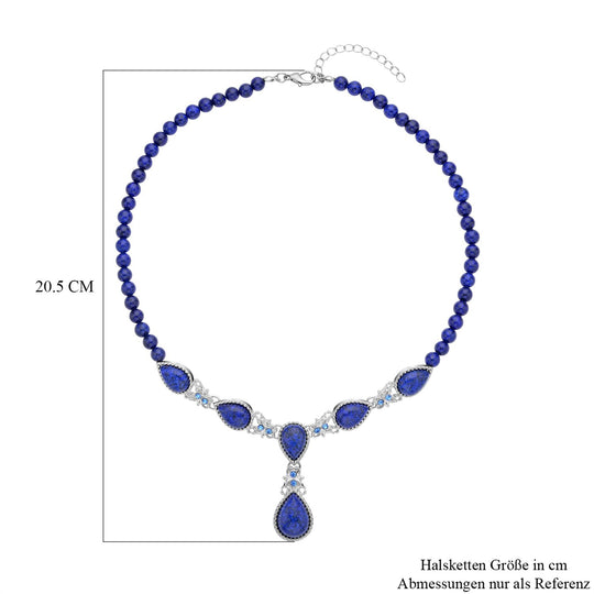 Lapislazuli Halskette, ca. 45 cm, ca. 164.00 ct