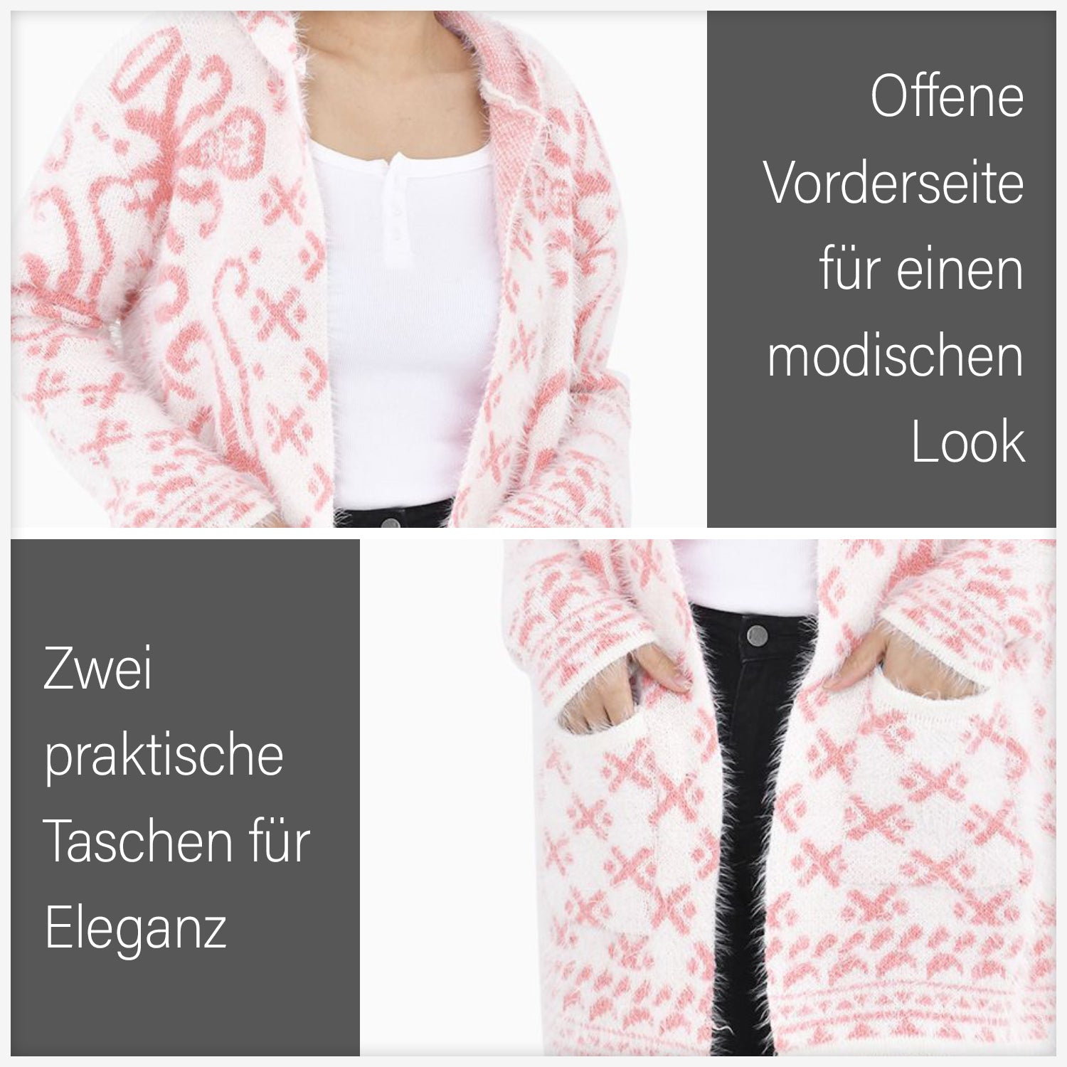 Weiß und pfirsich
