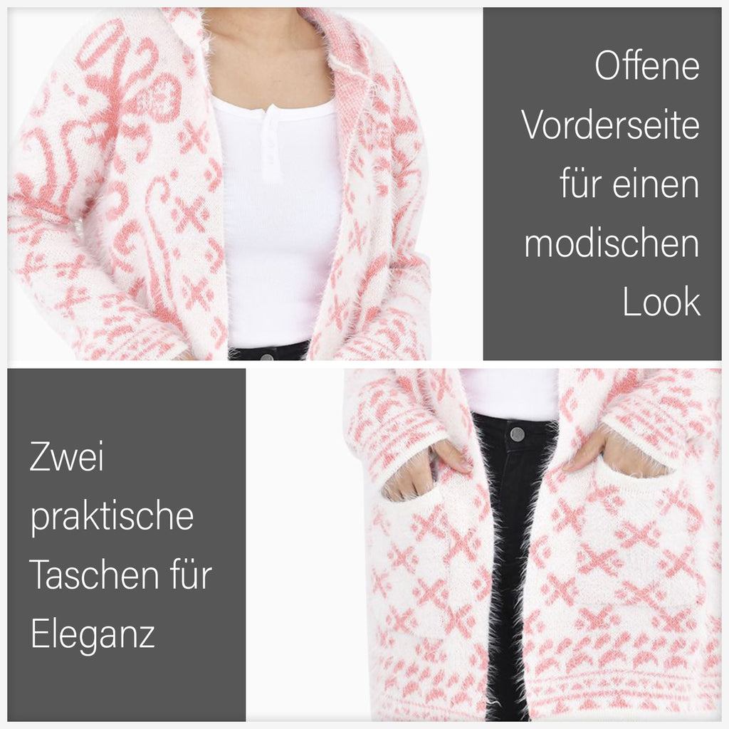 Weiß und pfirsich
