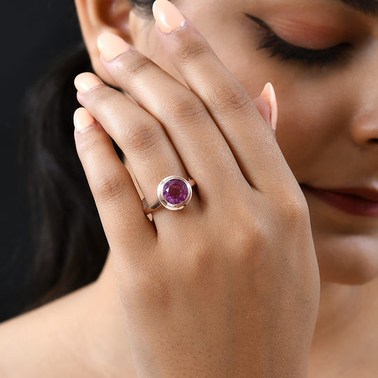 Patroke Triplette Quarz Ring, 925 Silber rosévergoldet ca. 2.92 ct