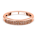 Natürlicher Champagner Diamant Ring, 925 Silber Roségold Vermeil (Größe 21.00) ca. 0.20 ct