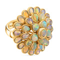 Natürlicher, äthiopischer Welo Opal Ring, 925 Silber Gelbgold Vermeil (Größe 17.00) ca. 5.60 ct