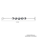 Weißer Büffel Armband ca. 19 cm 925 Silber platiniert ca. 16.79 ct
