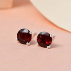 Natürliche Mosambik Granat Ohrringe, 925 Silber ca. 2.03 ct