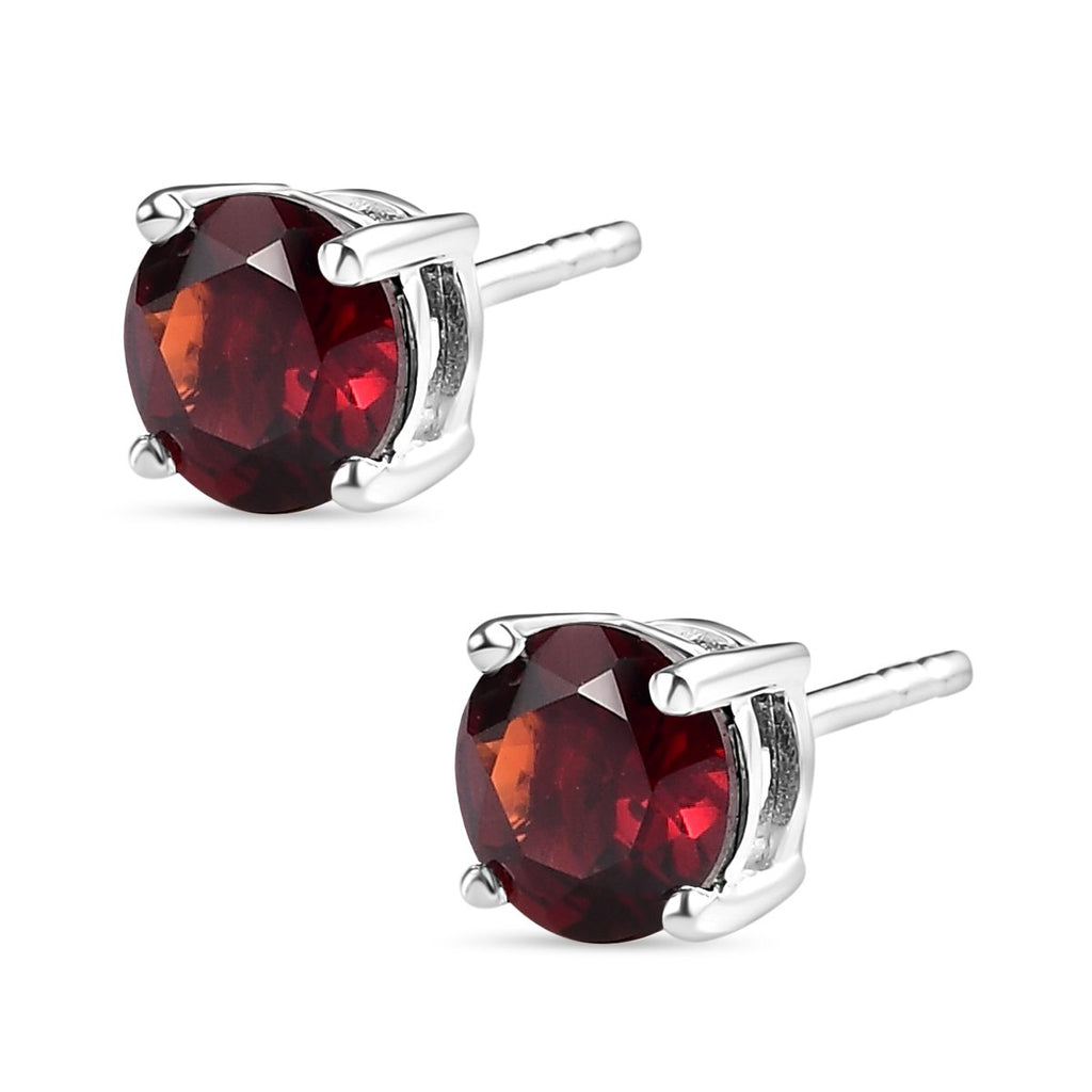 Natürliche Mosambik Granat Ohrringe, 925 Silber ca. 2.03 ct