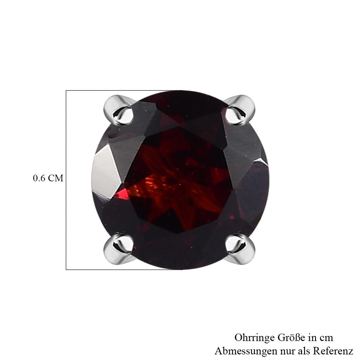 Natürliche Mosambik Granat Ohrringe, 925 Silber ca. 2.03 ct