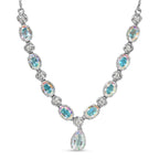 Merkur mystisches Topas Collier, ca. 45 cm, 925 Silber platiniert ca. 10.01 ct
