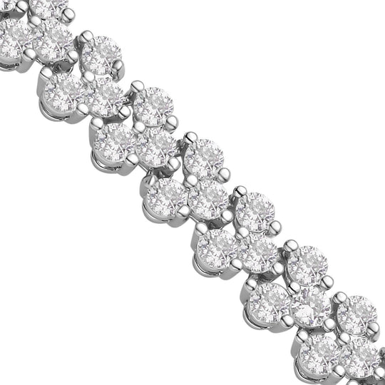 Weißer Zirkonia Armband ca. 20 cm Reines Messing ca. 20,00 ct