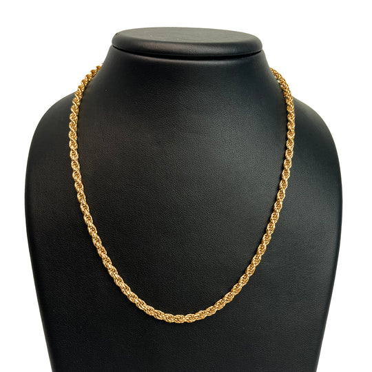 Italienische Kordel-Collier, ca. 50 cm, 925 Silber vergoldet, ca. 24,08g