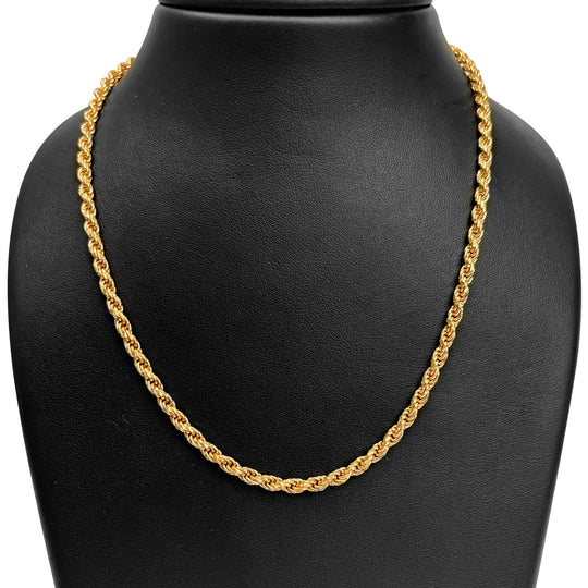 Italienische Kordel-Collier, ca. 50 cm, 925 Silber rosévergoldet, ca. 23,65g