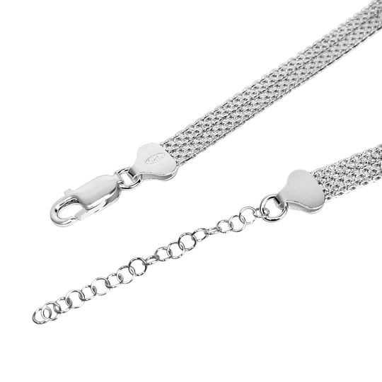 Italianische Garibaldi Collier,ca. 45 cm, 925 Silber