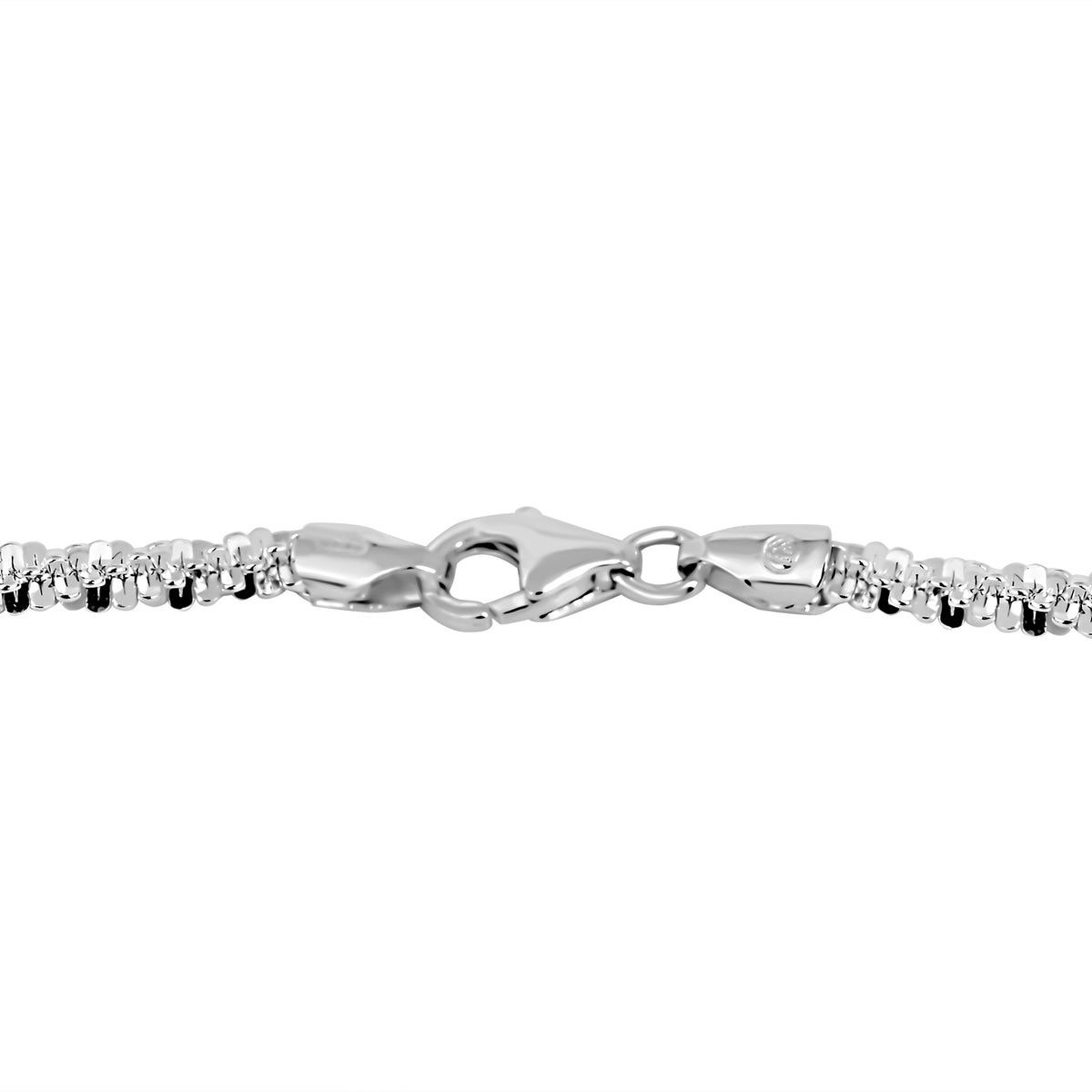 Italienische Funkelkette, ca. 56 cm, 925 Silber ca. 14,30g
