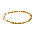 Italianisches Diamantschliff Kugel-Armband, ca. 18 cm - 20 cm verstellbar, 925 Silber vergoldet