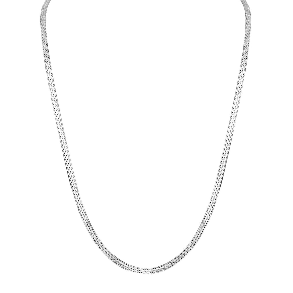 Italienische Bismarck Halskette, ca. 45 cm, 925 Silber