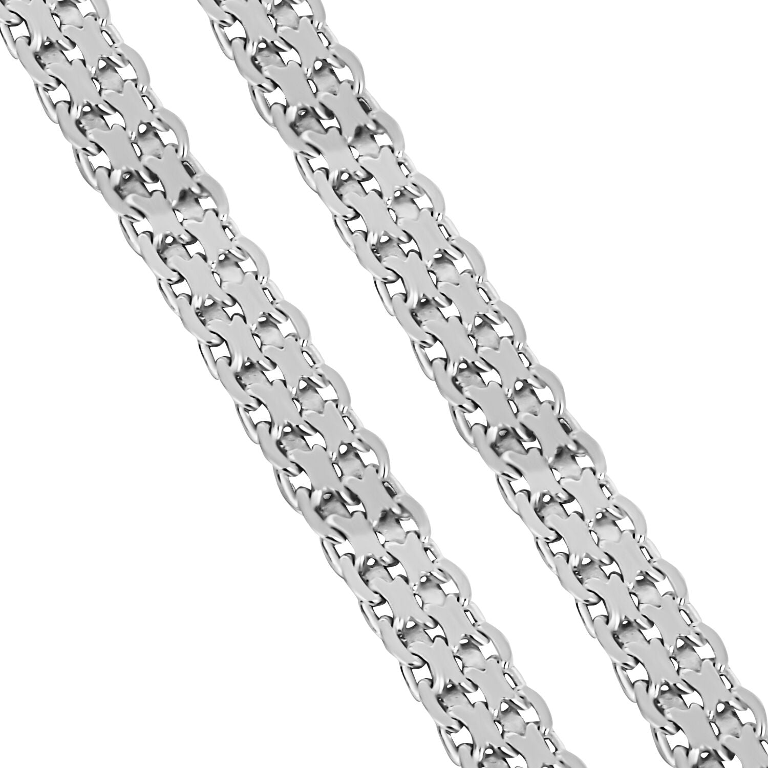 Italienische Bismarck Halskette, ca. 45 cm, 925 Silber