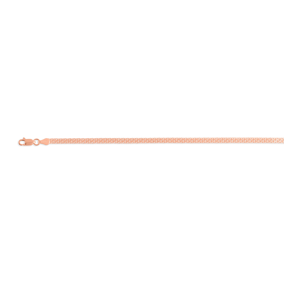 Italienische Garibaldikette, ca. 45 cm, 925 Silber rosévergoldet ca. 4,49g