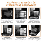 HOMESMART - 10-in-1 Heißluftfritteuse, 13 L Kapazität, 1700 W