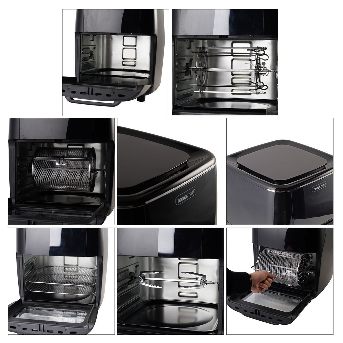 HOMESMART - 10-in-1 Heißluftfritteuse, 13 L Kapazität, 1700 W