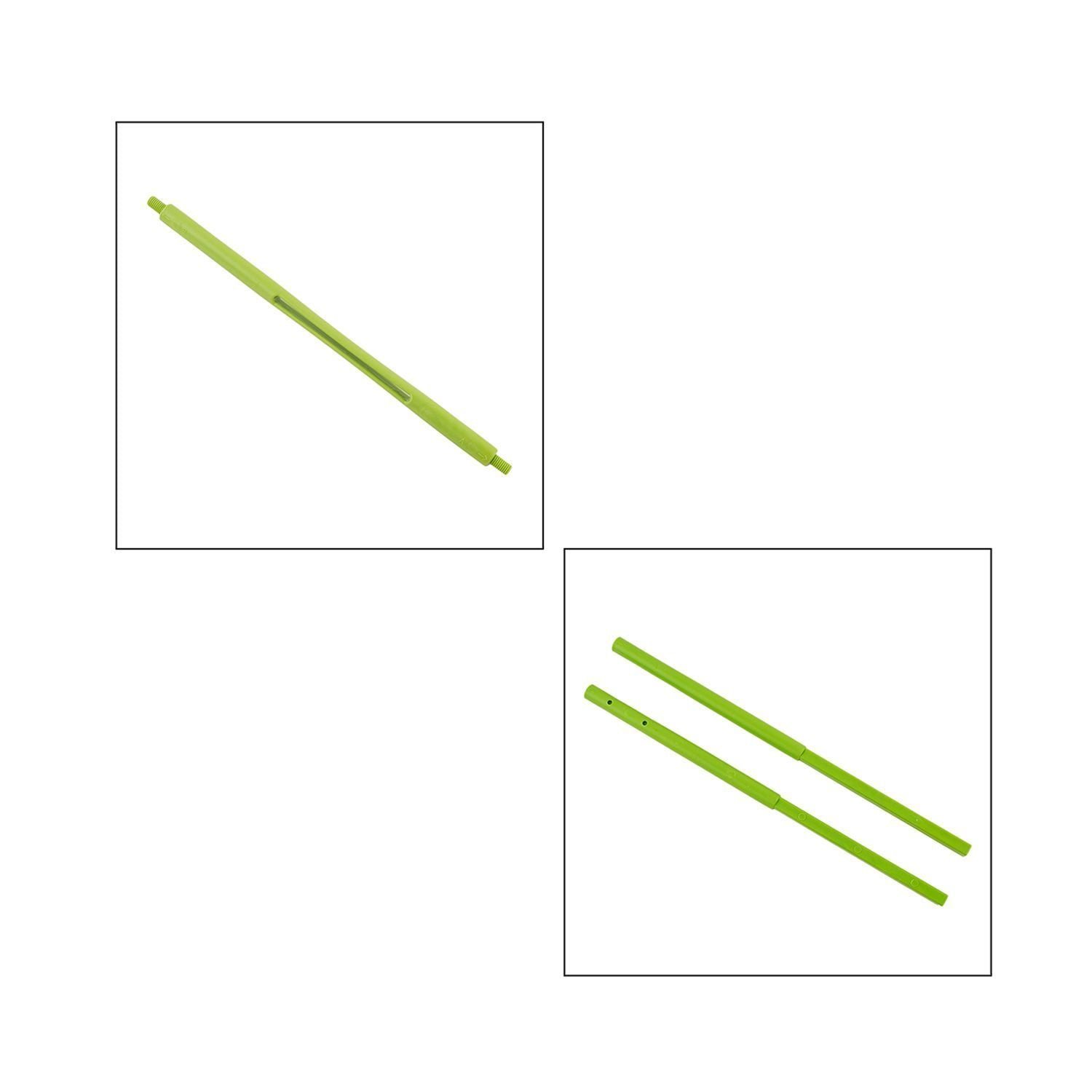 Unkrautentferner in mit verzinkten Eisennägeln und Aluminiumrohr, Größe: 100 cm x 1,9 cm, grün