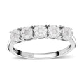 Weißer Diamant Ring, 925 Silber platiniert, (Größe 21.00), ca. 0.50 ct
