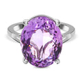 Rose De France Amethyst Ring, 925 Silber platiniert (Größe 17.00) ca. 15,00 ct