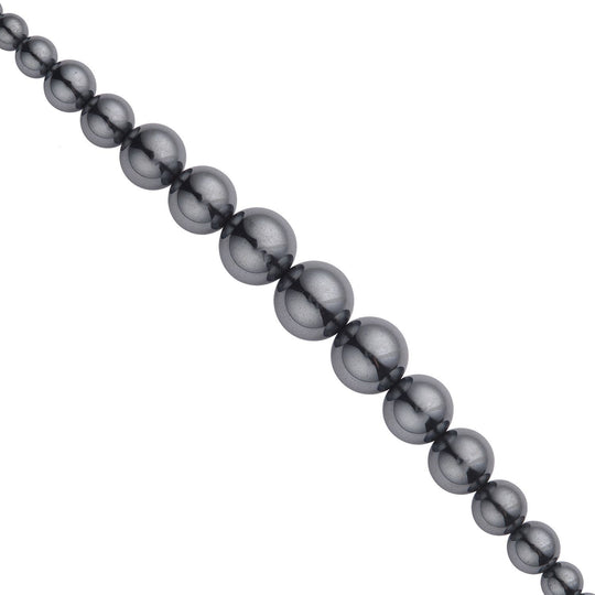 Hämatit Halskette, 50 cm, silberfarben ca. 325.00 ct