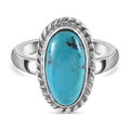Sierra Nevada Türkis Ring, 925 Silber platiniert (Größe 17.00) ca. 3.50 ct