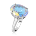 Merkur mystischer Topas Ring, 925 Silber platiniert (Größe 16.00) ca. 6.90 ct