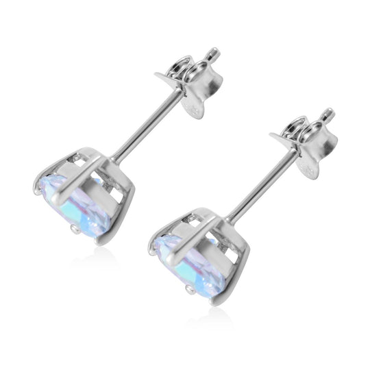 Merkur mystische Topas Ohrringe, 925 Silber platiniert ca. 1.96 ct