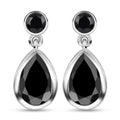 Schwarze Spinell-Ohrhänger - 12,38 ct.