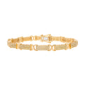 Natürliches, gelbes Diamant Armband, ca. 19 cm 925 Silber Gelbgold Vermeil ca. 1.00 ct