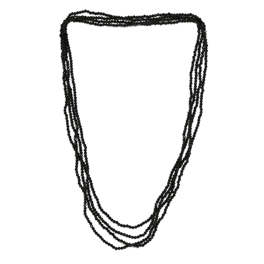 Thai Schwarze Spinell Halskette, 255 cm, ca. 217.50 ct