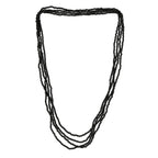 Thai Schwarze Spinell Halskette, 255 cm, ca. 217.50 ct