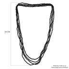 Thai Schwarze Spinell Halskette, 255 cm, ca. 217.50 ct