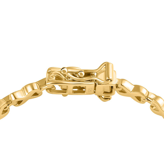 Ammolit Armband, ca. 19 cm, 925 Silber Gelbgold Vermeil ca. 5.42 ct