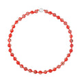 Murano-Stil, Murano-Glasperlen Design, Halskette, ca. 50 cm, Rot