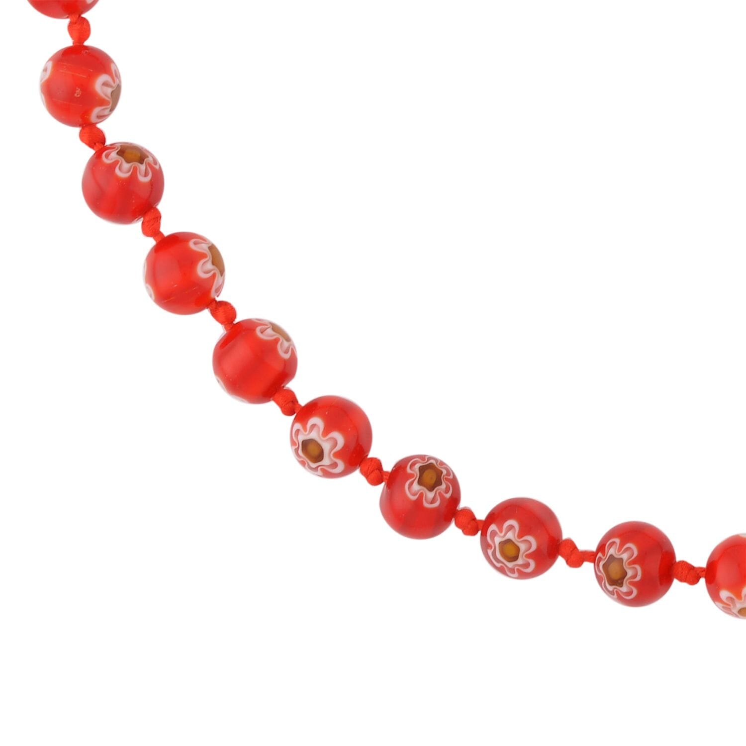 Murano-Stil, Murano-Glasperlen Design, Halskette, ca. 50 cm, Rot