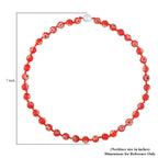 Murano-Stil, Murano-Glasperlen Design, Halskette, ca. 50 cm, Rot