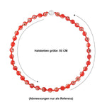 Murano-Stil, Murano-Glasperlen Design, Halskette, ca. 50 cm, Rot