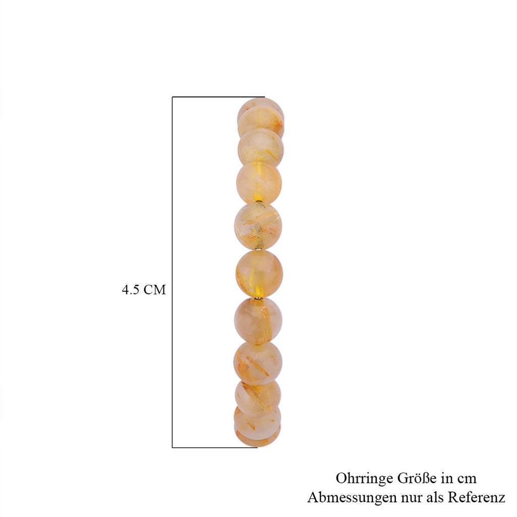 Rutilquarz Creolen, 316L Edelstahl ca. 50.00 ct