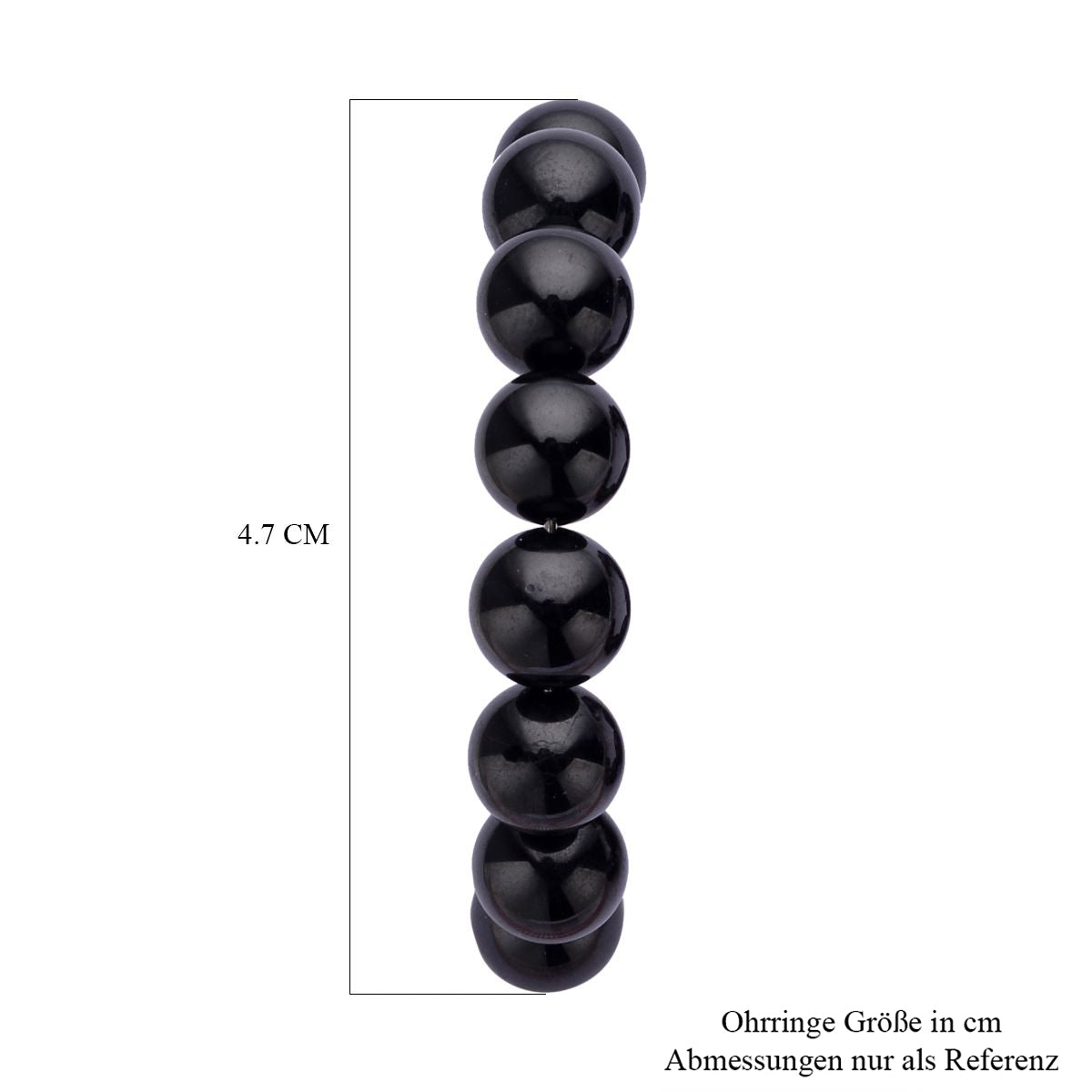 Schwarze Spinell Creolen, 316L Edelstahl ca. 95.00 ct