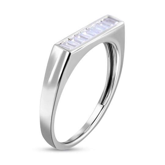Lustro Stella - Weißer Zirkonia-Ring, 925 Silber rhodiniert ca. 0.90 ct