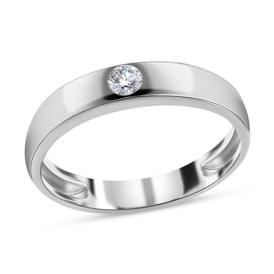 Lustro Stella - Weißer Zirkonia-Ring, 925 Silber rhodiniert ca. 0,30 ct