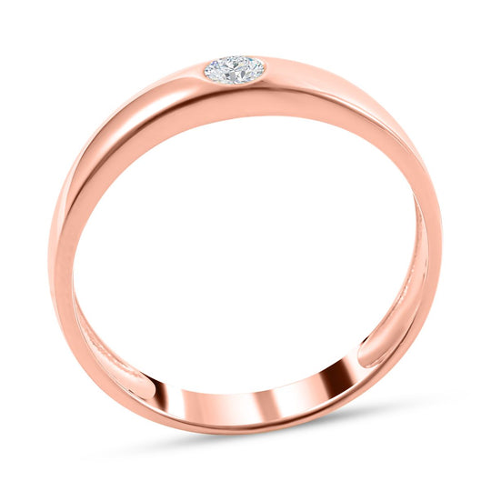 Lustro Stella - Weißer Zirkonia-Ring, 925 Silber rosévergoldet ca. 0,30 ct