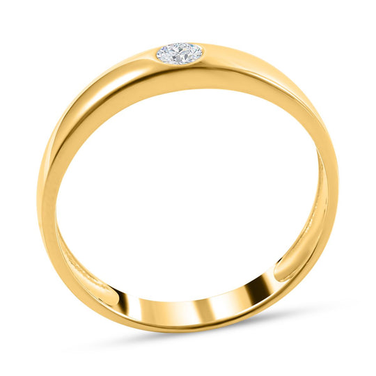 Lustro Stella - Weißer Zirkonia-Ring, 925 Silber vergoldet ca. 0,30 ct